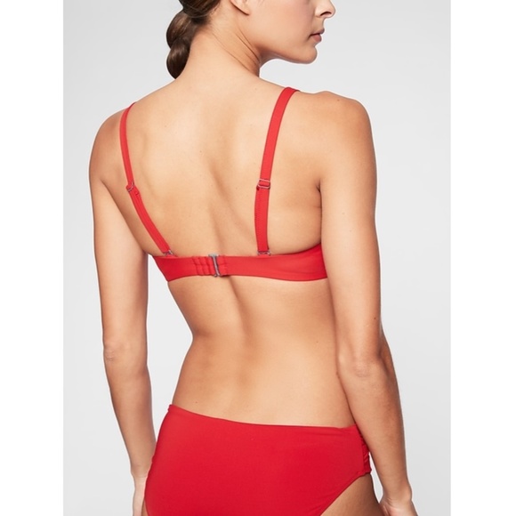 NWT Athleta Twist Up Bikini Top Radiant Red 386376 - Picture 3 of 4